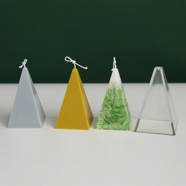 Stampo per candela a forma di piramide quadrangolare, stampo in acrilico