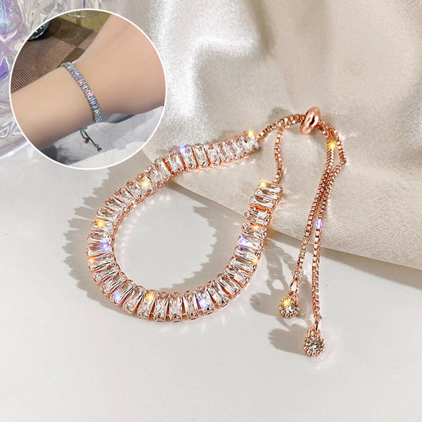 Braccialetto con strass Ins Fashion Braccialetto regolabile lucido Gioielli da donna