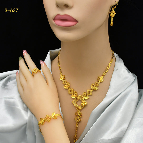 Completo da sposa arabo da donna placcato oro 24K