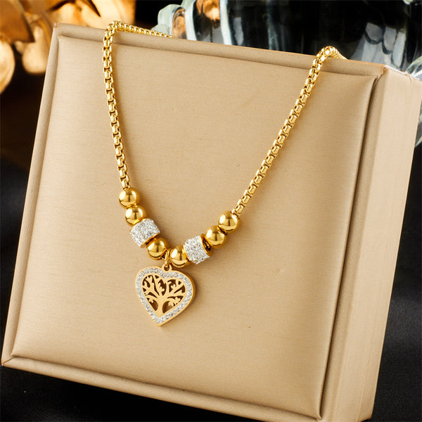 Collana semplice con ciondolo "Lucky Tree Love"