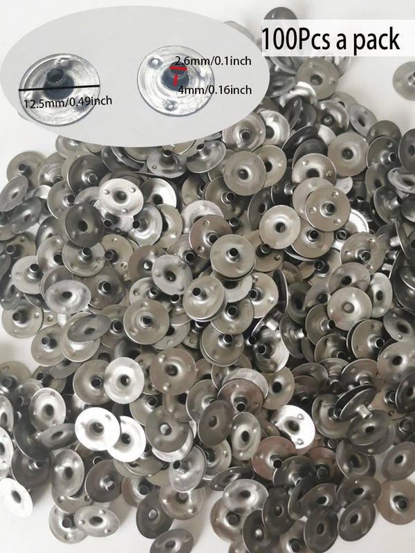 Linguette rotonde per stoppini per candele, linguette di supporto in metallo, base per stoppini per candele multiuso, candele fai da te