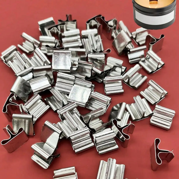 Linguette per stoppini per candele, linguette di supporto in metallo, Base per stoppini per candele multiuso, candele fai da te