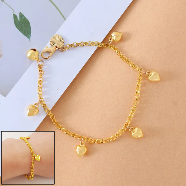 Braccialetti con ciondoli a forma di cuore, semplici e versatili, per donne e ragazze adolescenti, gioielli alla moda